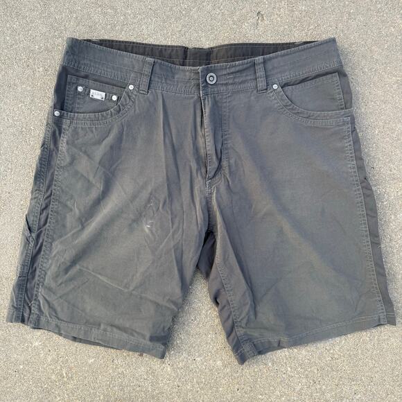 Kuhl Gray Renegade Stretch Duralux Performance Adventure Shorts Size 38 - Picture 1 of 8
